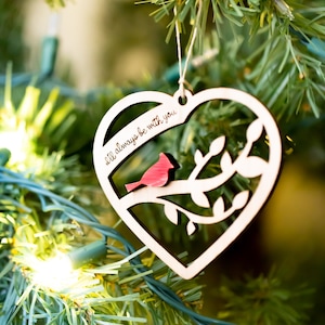 Cardinal Red Bird Memorial Ornament, Christmas Remembrance Gift, Ornament for Lost Loved One, Sympathy Gift, Condolence Gift, Dog Loss Gift