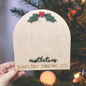 Mistletoes Baby Footprint Mistletoe Craft Baby's First Christmas Craft My First Christmas Activity Baby Footprint Decor Personalized 2026