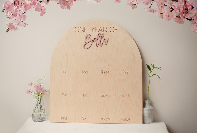 12 Months Photo Board First Birthday