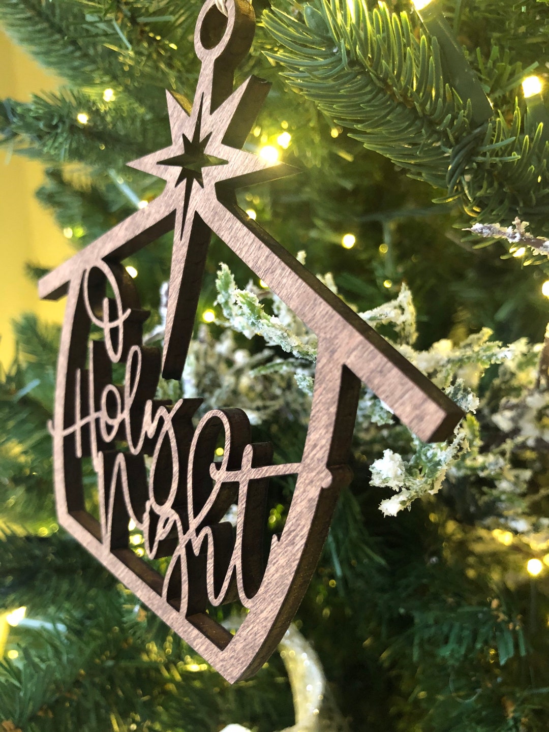 O Holy Night Ornament Nativity Ornament Christmas Ornament Rustic Tree Christmas Décor Present 