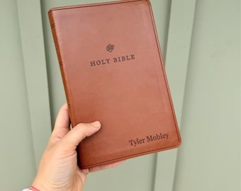 Custom Engraved Gift Bible Personalized Esv Bible for Men Custom Engraved Name Baptism Gift for Him Confirmation Keepsake Bible with Name