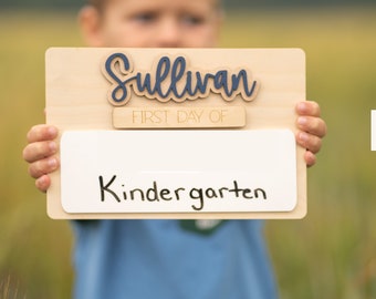 First Day of School Sign Back to School Photo Prop Custom Interchangeable Board Reusable Whiteboard 1st Day of Kindergarten Pre-K Photo Last