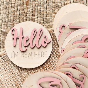 Wooden Baby Milestone Cards: Newborn Photo Prop, Baby Girl Gift - Etsy