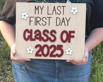 Senior Wood Sign Class of Sign Senior Photo Prop Boho Flower Senior Sign Girl Senior Sign