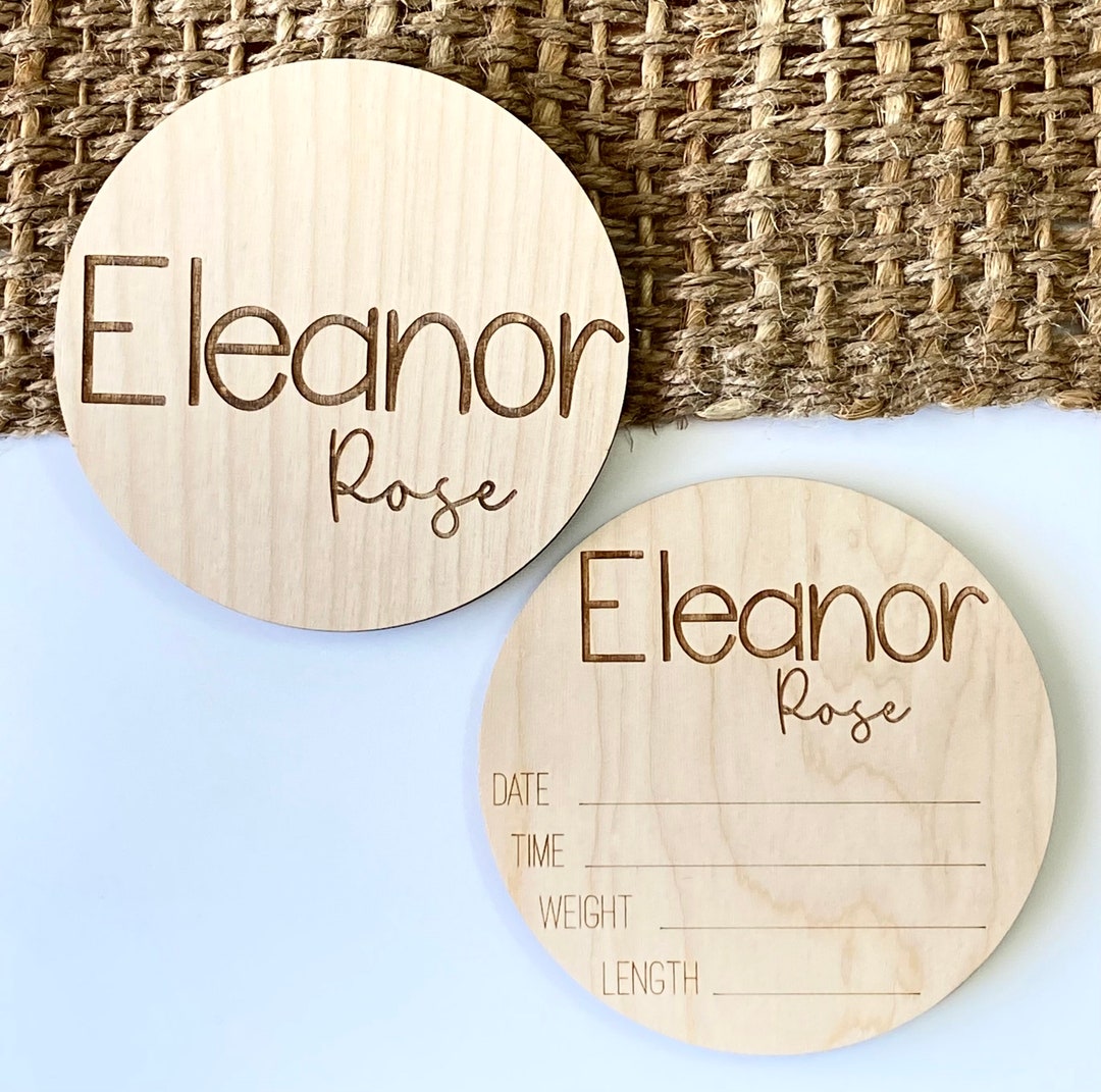 Baby Announcement Sign With Birth Stats Wood Sign for Name Reveal ...