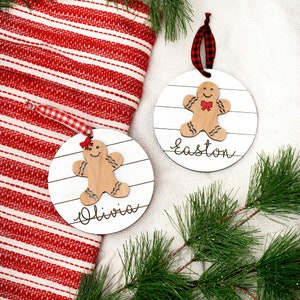 Personalized Ornament for Kids Gingerbread Ornament Christmas Ornament Custom Toddler Ornament