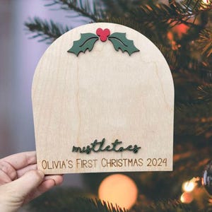 Mistletoes Baby Footprint Mistletoe Craft Baby&#39;s First Christmas Craft My First Christmas Activity Baby Footprint Decor Personalized 2025