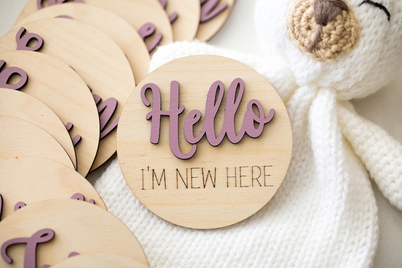 Wooden Baby Milestone Cards: Newborn Photo Prop, Baby Girl Gift - Etsy