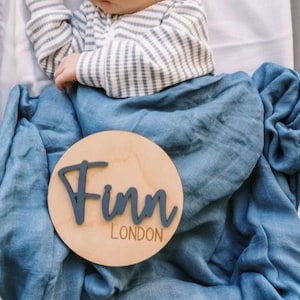 Wooden Birth Announcement Sign Baby Announcement Sign Hospital Footprint Sign Footprint ready baby name sign newborn birth stats gift image 7