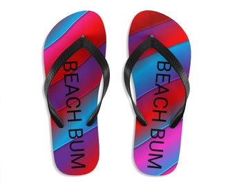Mens Womens Colorful Neon Tie Dye Print Abstract Art Flip Flops Beach Flip Flops Casual Slippers Sandals