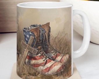 Patriotic Ceramic Coffee Mug: All Gave Some - Memorial Gift