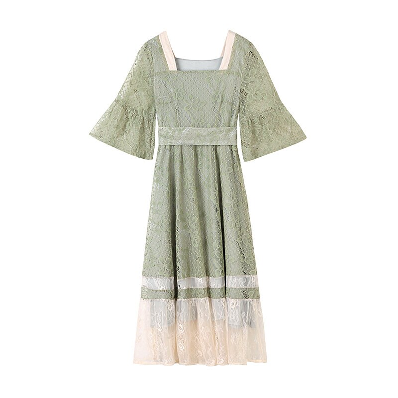 Sage Green 19s Cottagecore Style Midi Lace Dress With Obi Etsy Sweden Sage Green 19s Cottagecore Style Midi Lace Dress With Obi Etsy Sweden