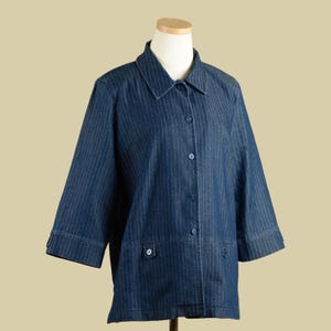 1990s Allison Daley Denim Blazer