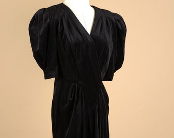 1980s Kellwood Velvet Dress