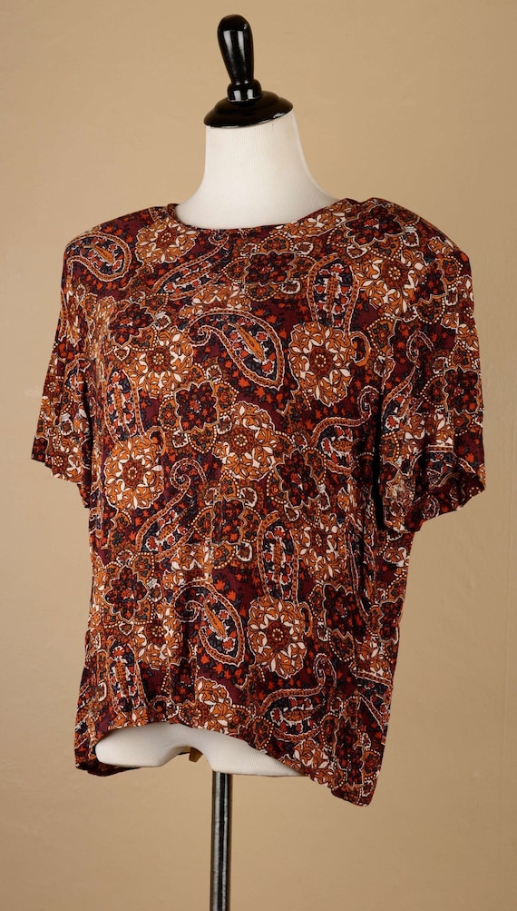 1990s Norton McNaughton Paisley Blouse