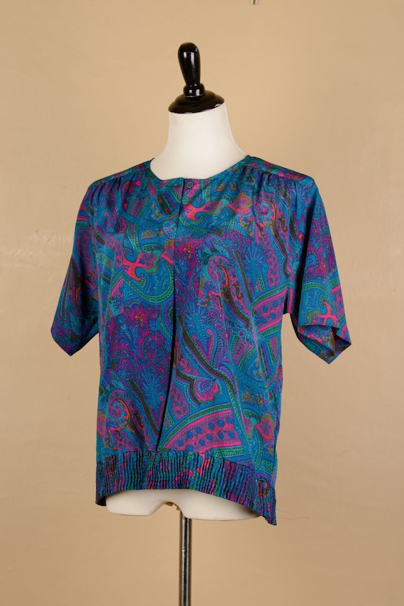 1990s Alfred Dunner Paisley Blouse