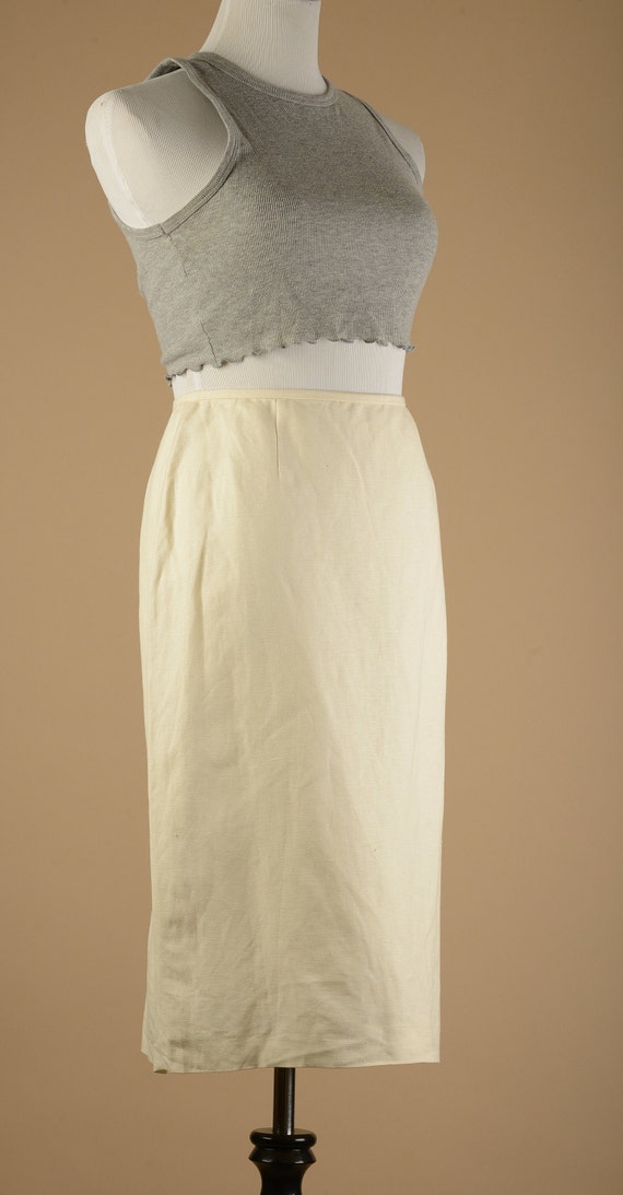 1980s Kasper Linen Blend Skirt - image 2