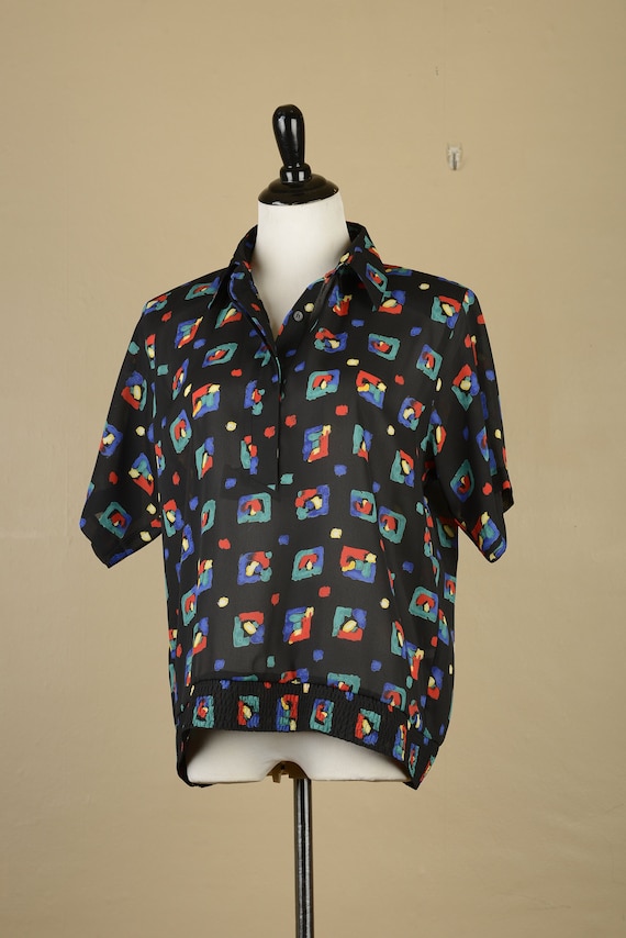 1980s Geometric Alfred Dunner Top - image 1