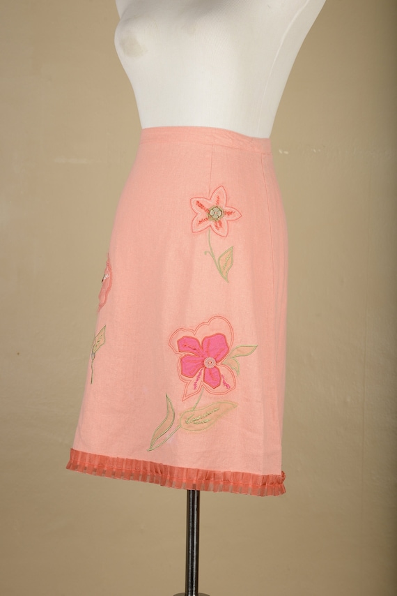 1990s Requirements Linen Blend Skirt 