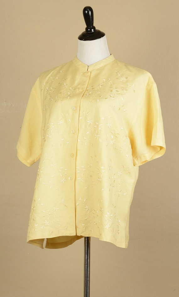 1990s Premier International Linen Blend Blouse