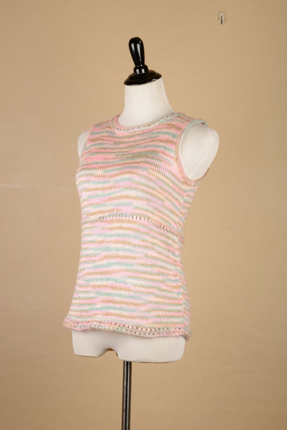 1990s Pastel Sweater Vest - image 1