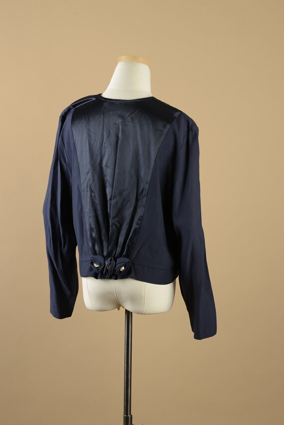 1980s Wild Rose Navy Blazer - image 4