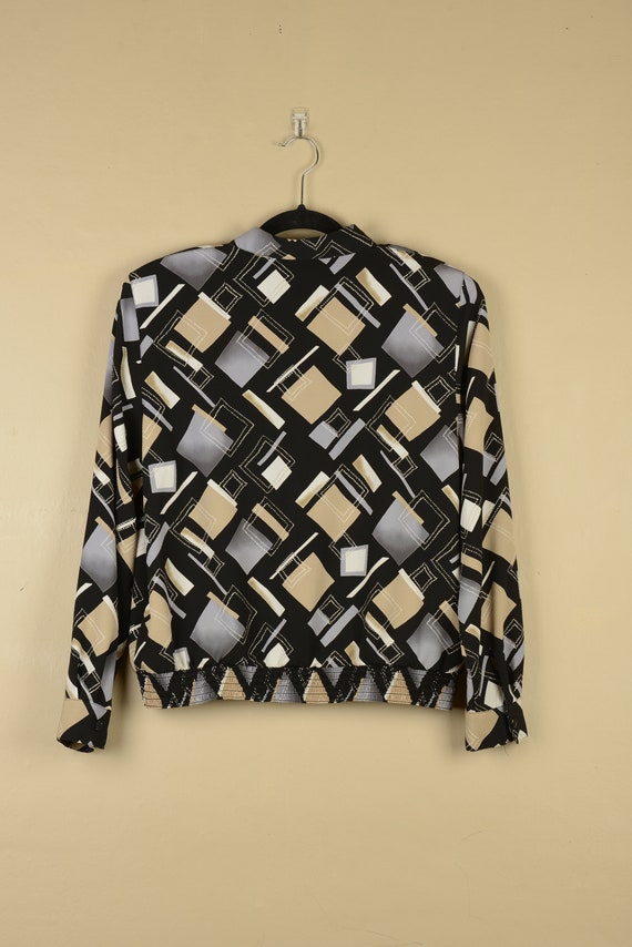 1980s Alfred Dunner Geometric Blouse - image 5
