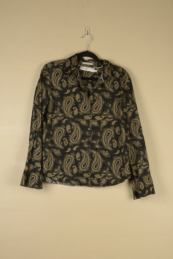 1990s Tommy Hilfiger Paisley Top - image 3