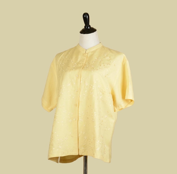 1990s Premier International Linen Blend Blouse