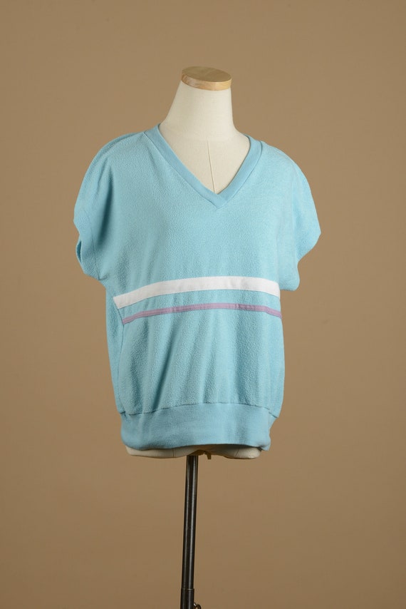 1980s Active Wear Terry Cloth Top