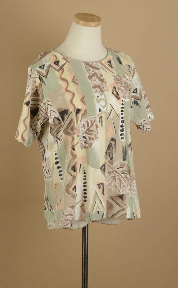 1980s Jessica Scott Abstract Blouse