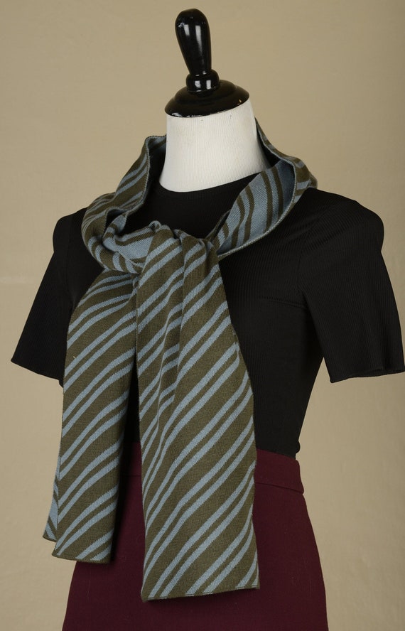 1990s Reversible Knit Scarf - image 1