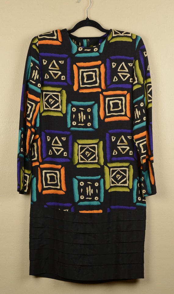 1980s Geometric K.C. Spencer New York Dress Gem