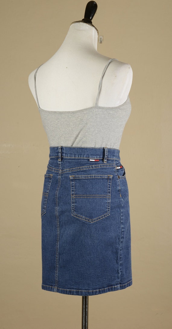 1990s Denim Tommy Hilfiger Skirt - image 4