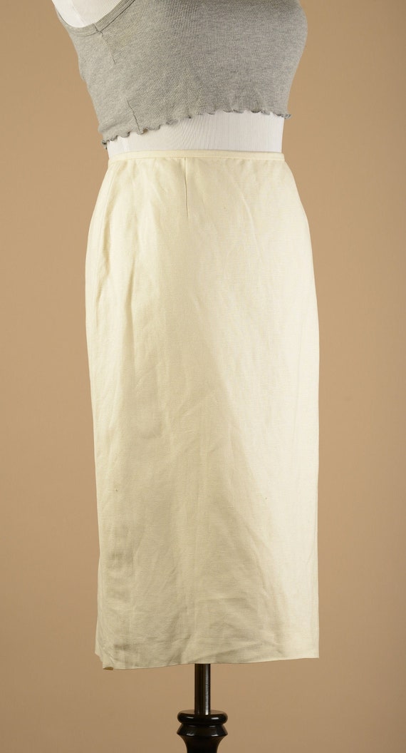1980s Kasper Linen Blend Skirt - image 1