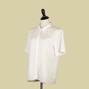 1980s Kathy Che White Blouse