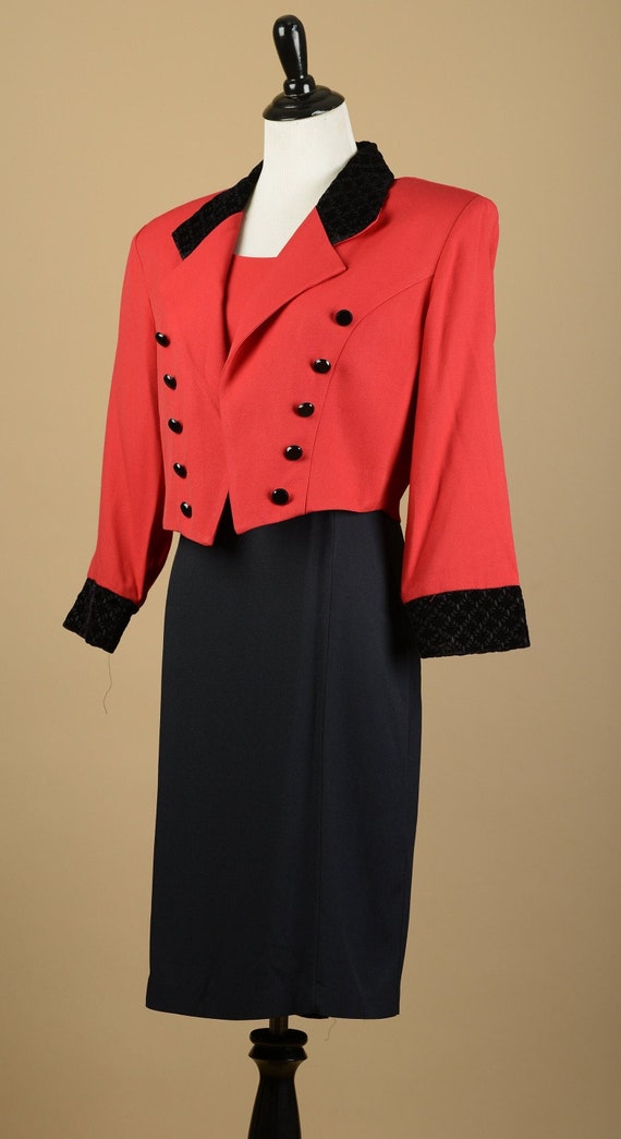 1980s R.J & Co Dress and Blazer Set - image 1
