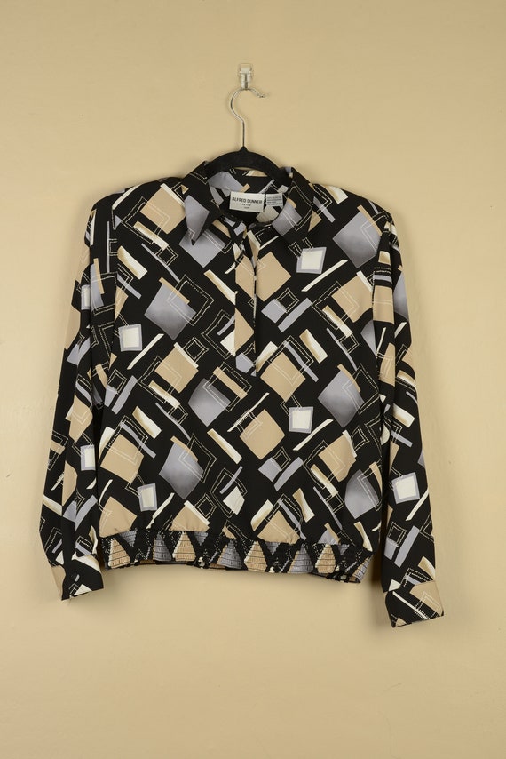 1980s Alfred Dunner Geometric Blouse - image 4