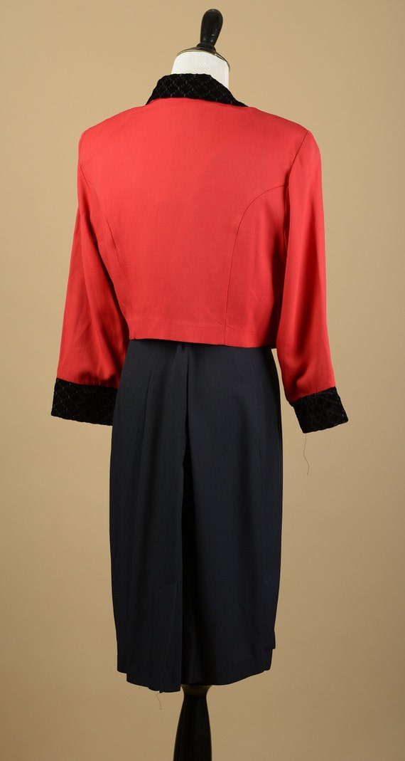 1980s R.J & Co Dress and Blazer Set - image 3