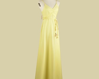 1970s Formal Yellow Gown