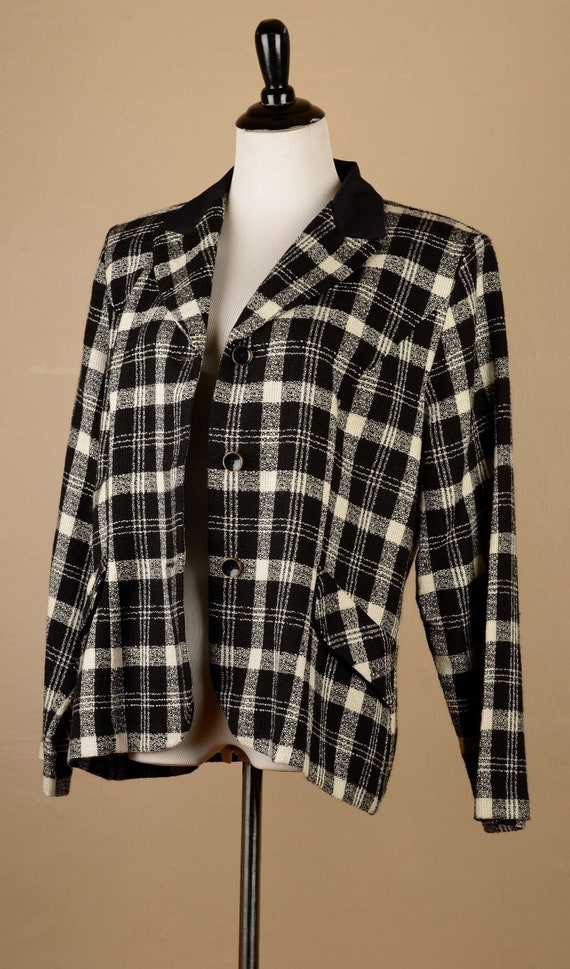 1980s Kathie Lee Plaid Blazer