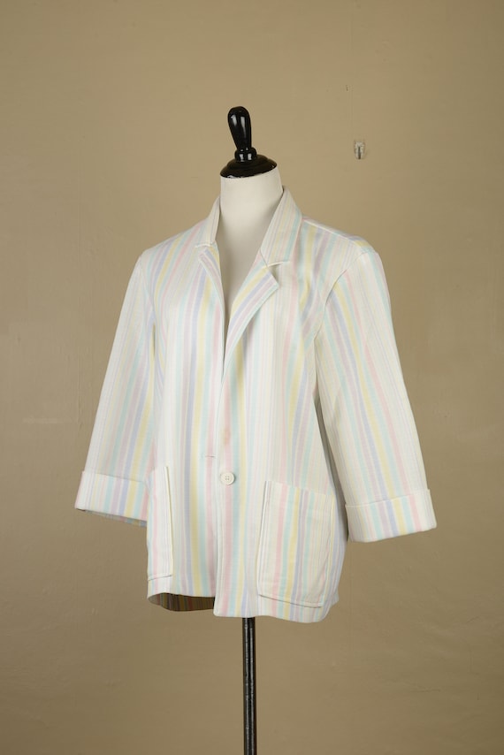 1980s Pastel Cape Cod Match Mates Blazer