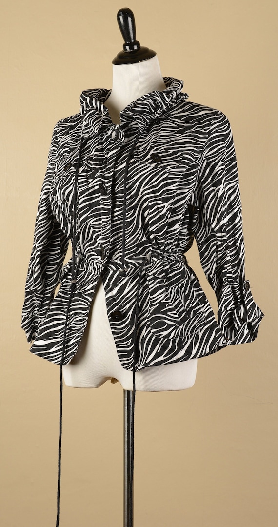 1990s Zebra Print Elementz Jacket