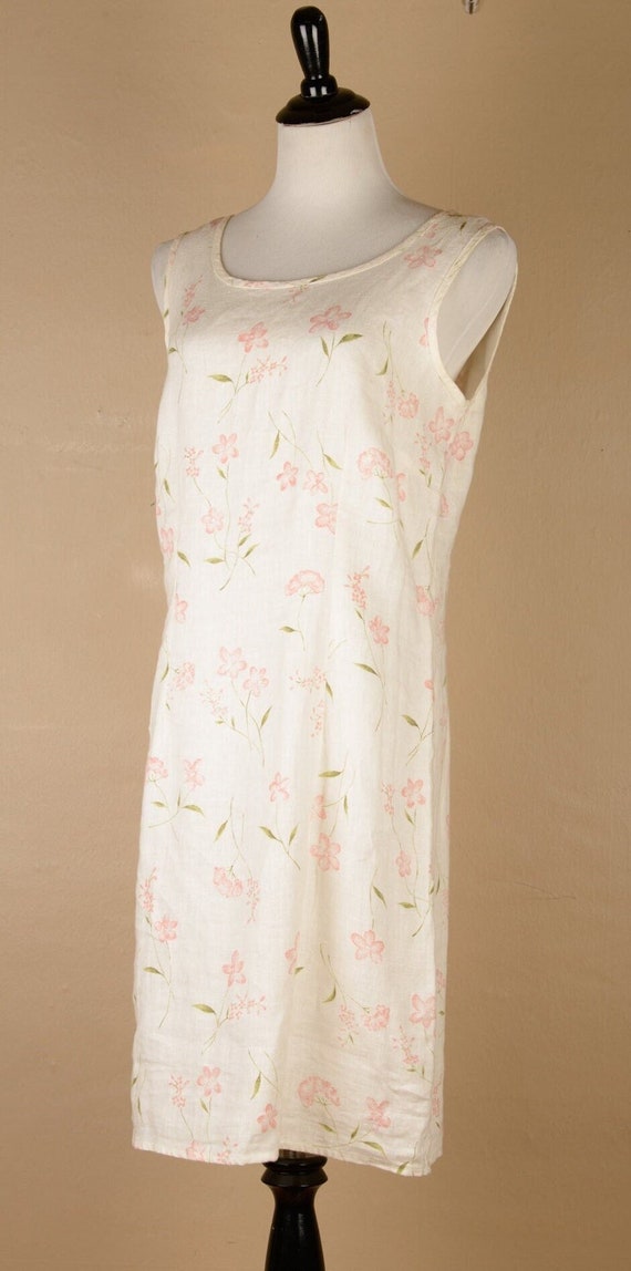 1990s Victoria Holley Linen Dress