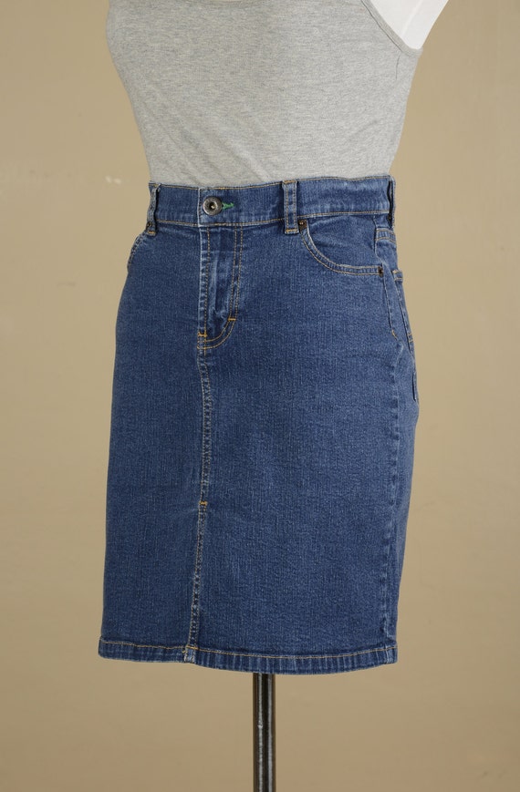 1990s Denim Tommy Hilfiger Skirt - image 3