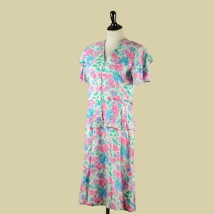 1980s Darian Petites Peplum Dress