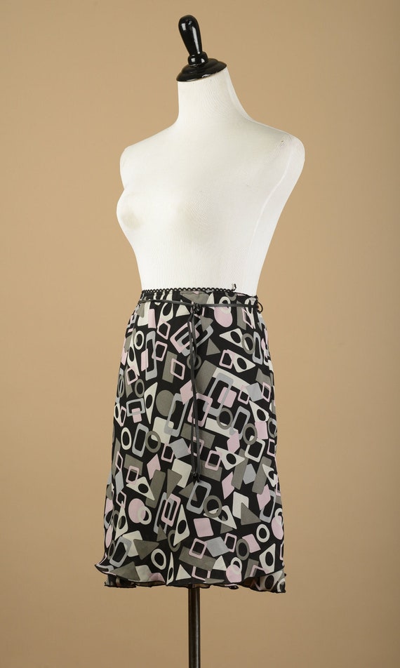 1990s Geometric Pantology Skirt