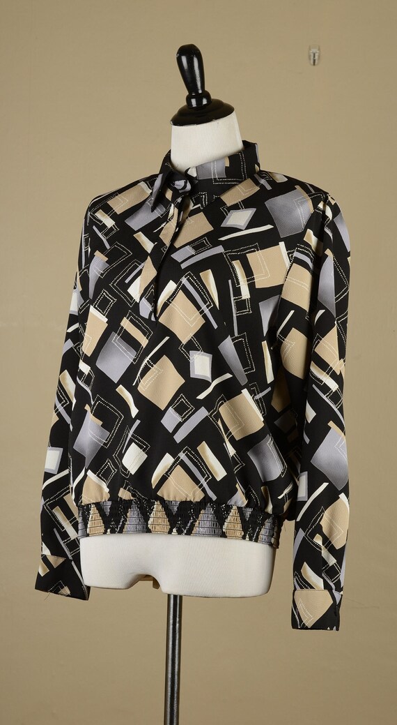 1980s Alfred Dunner Geometric Blouse - image 1