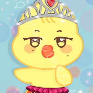 Princesa Mingi - bbyongMING - Ateez / Aniteez - KPop FanArt - Impresión de arte digital de 5 x 7 pulgadas