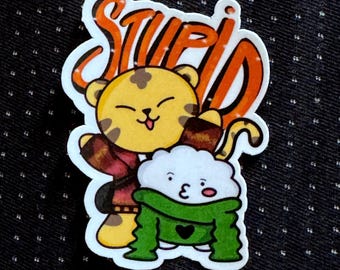 Adesivo ispirato a Seventeen/Miniteen - STUPID - Hoshi, Woozi - FanArt KPop - 2"